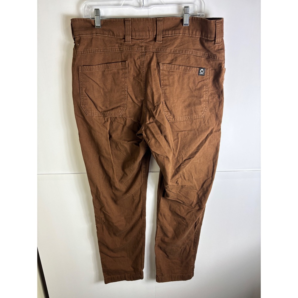 Origin USA Mens Straight Leg Canvas Work Pants Brown 34x30 Made in America jocko